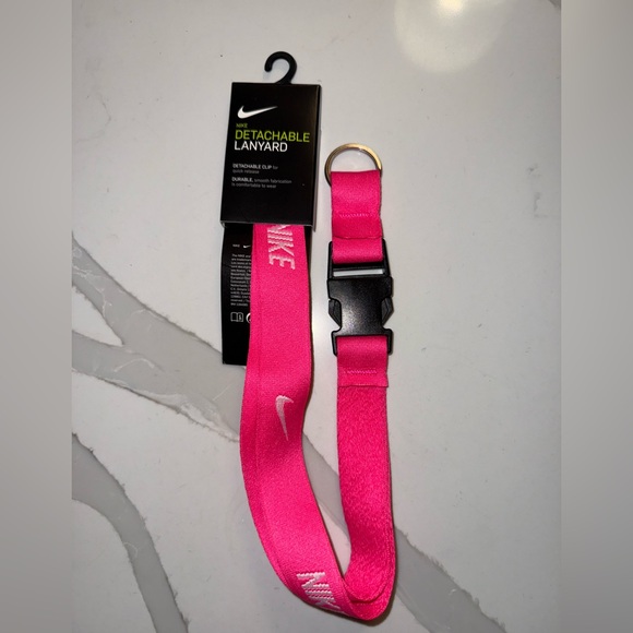Nike Vibrant Pink Lanyard with Clip - Picture 1 of 2